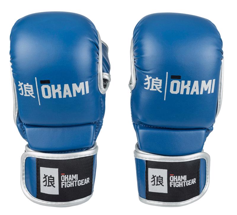 okami mma gloves sparring combat - blue